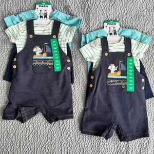 ⚠️2 Pekkle Overalls with Tees⚠️